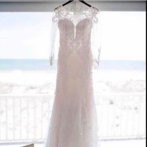 Justin Alexander ivory wedding dress size 12